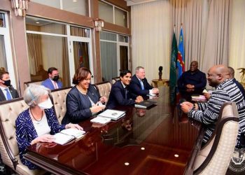 Le Président de la République Félix Tshisekedi a accordé ce vendredi 28 Janvier 2021, une audience à la cité de l'Union Africaine à une délégation américaine menée par M. Daleep Singh, Vice-conseiller à la sécurité nationale à la Maison blanche.