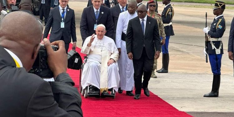Visite pontificale en RDC : le premier jour du Pape François à Kinshasa
