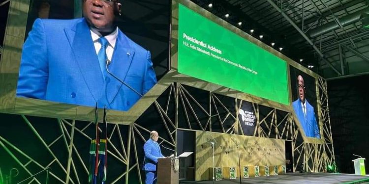 A Indaba Mining, Félix Tshisekedi lance un appel : « financier, exploitant minier, sous-traitant…chacun peut trouver sa part »