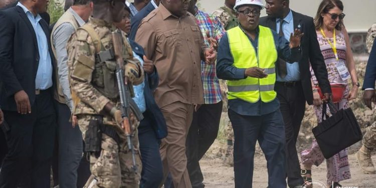 Visite d&rsquo;Inspection du Chef de l&rsquo;Etat Félix Tshisekedi des chantiers d&rsquo;infrastructures des Jeux