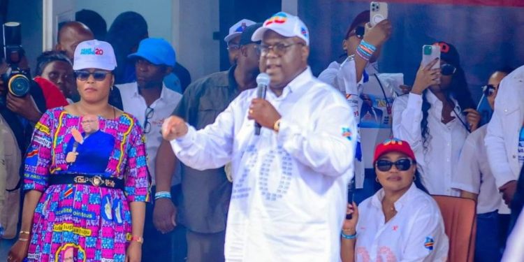 Élections 2023 : à Ste Thérèse, Félix Tshisekedi promet de faire la guerre contre le Rwanda