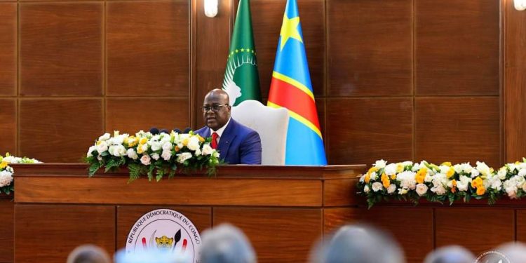 Échange de vœux avec le corps diplomatique : « Aucun dialogue ne peut et ne pourra intervenir avec notre agresseur » (Félix Tshisekedi)