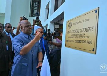 Félix Tshisekedi inaugure le nouveau bâtiment administratif de la BCC à Kalemie, symbole de modernisation bancaire en RDC