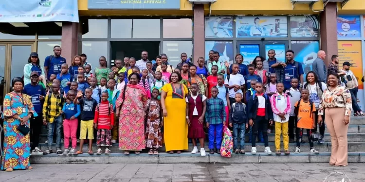 Kinshasa : Cinquante enfants déplacés du Nord-Kivu en plaidoyer pour la paix à l&rsquo;Est de la RDC