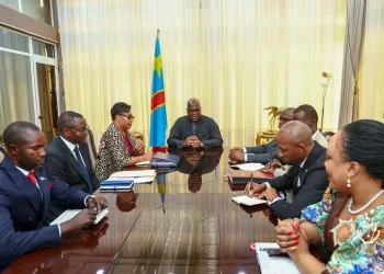 Le Président Félix Tshisekedi reçoit les membres du gouvernement après la session extraordinaire du Conseil des Droits de l’Homme