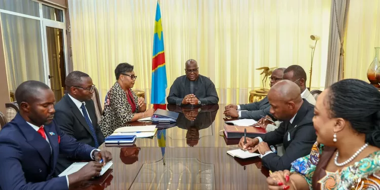 Le Président Félix Tshisekedi reçoit les membres du gouvernement après la session extraordinaire du Conseil des Droits de l’Homme