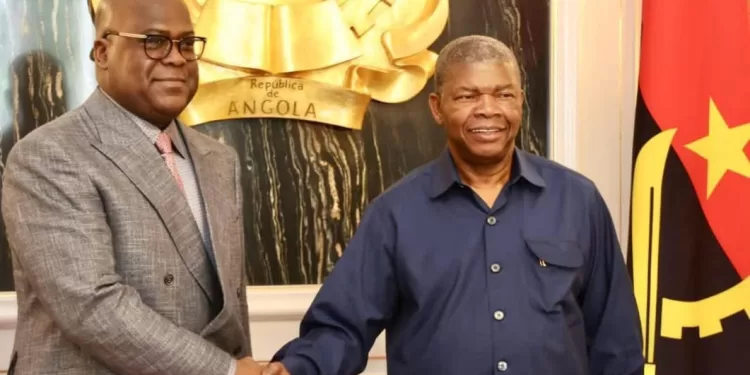 Le Président Félix Tshisekedi reçu par João Lourenço au Palais Présidentiel de Luanda