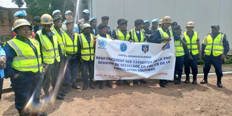 Nord-Kivu : La MONUSCO renforce les capacités de la Police nationale congolaise à Beni