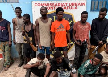 Mont-Ngafula : 11 présumés bandits armés présentés au public