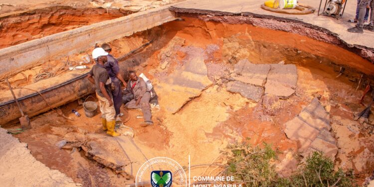 Mont-Ngafula : Des avancées notables dans la réparation de la route Kimwenza Gare