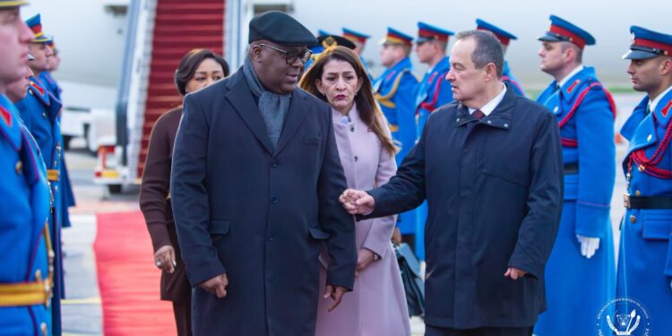 RDC – Serbie : Félix Tshisekedi entame une visite d’État de trois jours à Belgrade